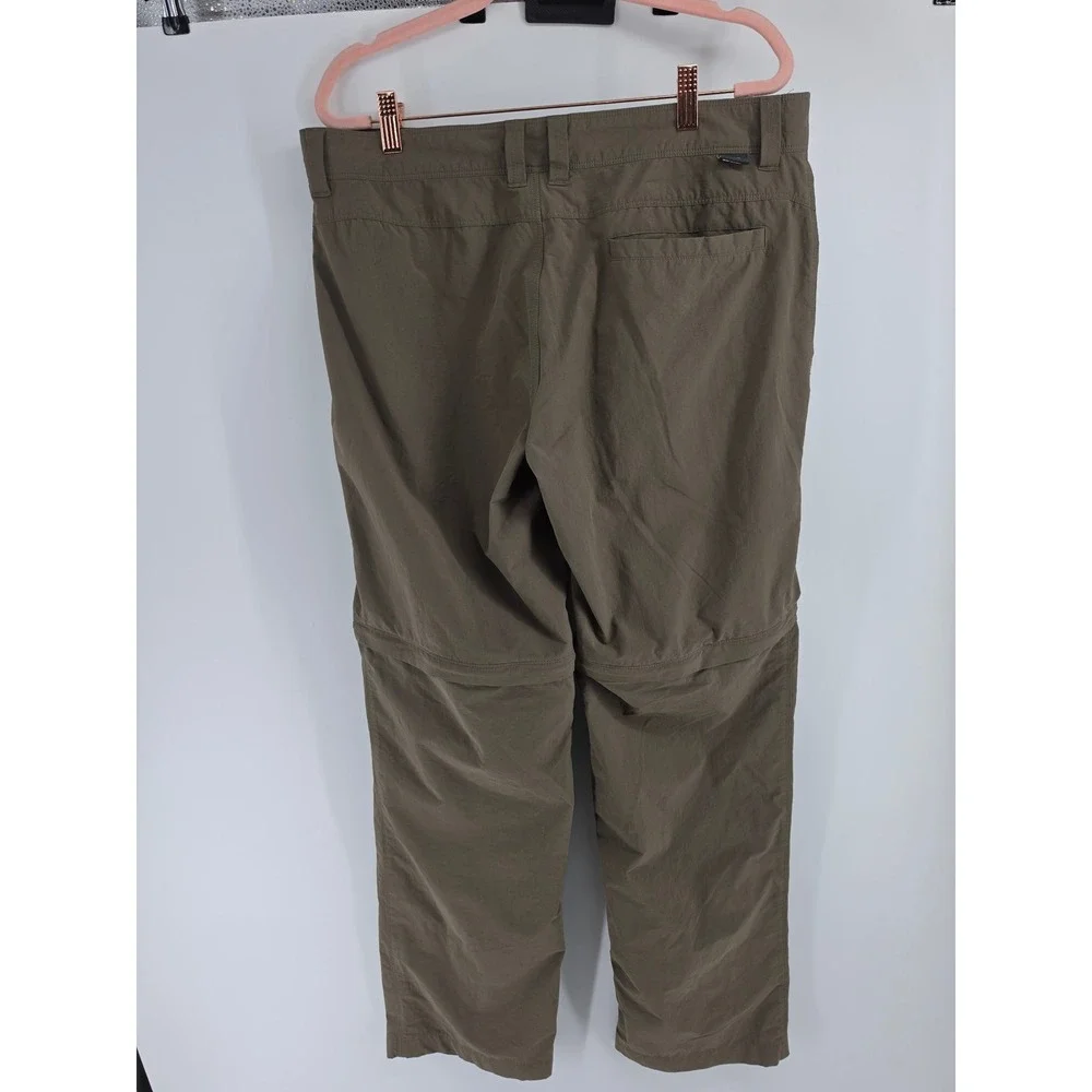 The North Face Mens Paramount Peak II Convertible Hiking Pants Olive Green 34